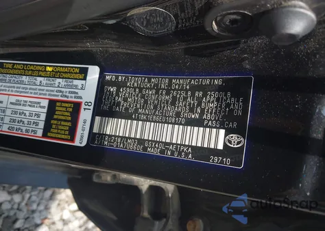 2014 Toyota Avalon Limited из США, поврежденный, VIN 4T1BK1EB6EU108170